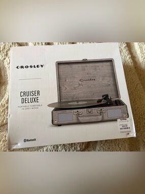 Crosley Portable Turntable in Grey Wood Finish